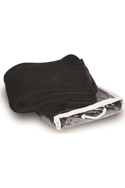 Alpine Fleece Micro Coral Fleece Blanket In Black
