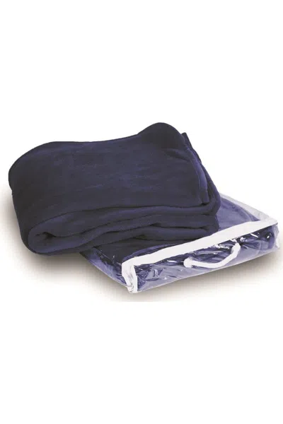 Alpine Fleece Micro Coral Fleece Blanket In Blue