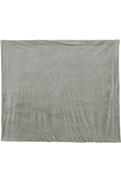 Alpine Fleece Micro Mink Sherpa Blanket In Gray