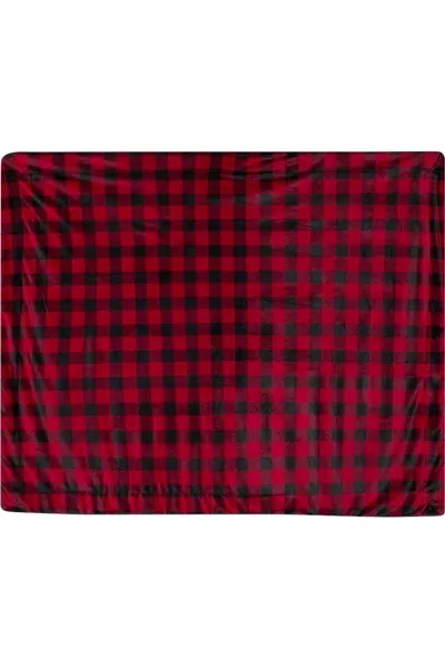 Alpine Fleece Micro Mink Sherpa Blanket In Red