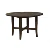 Alpine Furniture Arendal Round Table, Burnished Dark Oak