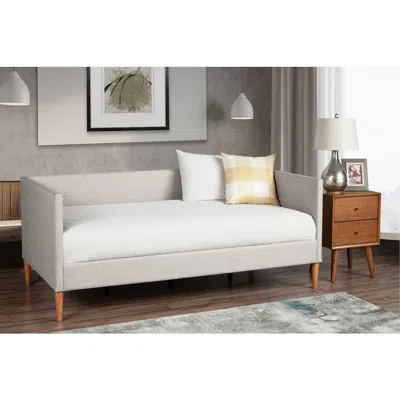 Alpine Furniture Britney Twin Day Bed, Light Grey Linen