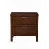Alpine Furniture Carmel 2 Drawer Nightstand, Cappuccino