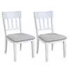 Alpine Furniture Donham Set Of 2 Side Chairs, White