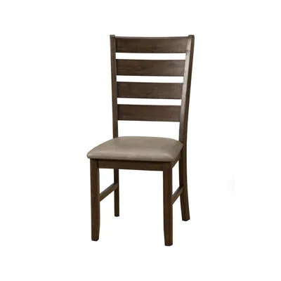 Alpine Furniture Emery Set Of 2 Side Chairs, Walnut In Brown