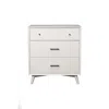 Alpine Furniture Flynn Mid Century Modern 3 Drawer Small Chest, White
