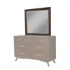 Alpine Furniture Flynn Mid Century Modern Mirror, Walnut