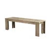 Alpine Furniture Seashore Dining Bench, Antique Natural