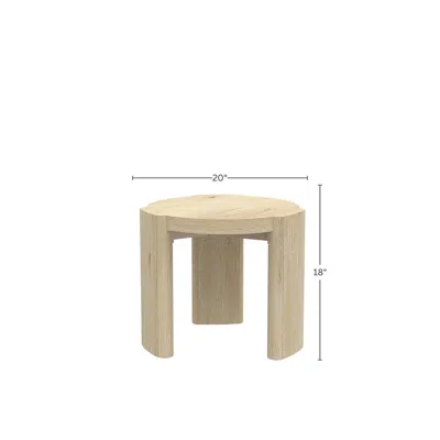 Alpine Furniture Sloane 20" Round End Table, Driftwood