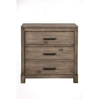 Alpine Furniture Sydney 2 Drawer Nightstand, Weathered Grey