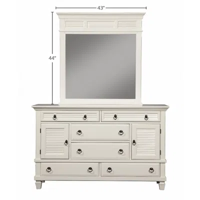 Alpine Furniture Winchester Mirror, White