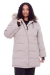 Alpine North Aulavik Plus Women's Vegan Down (recycled) Mid-length Hooded Parka Coat (plus Size) In Multi
