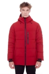 Alpine North Banff Men's Vegan Down (recycled) Mid-weight Quilted Puffer Jacket In Deep Red