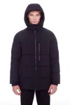 Alpine North Banff Men's Vegan Down (recycled) Mid-weight Quilted Puffer Jacket In Black