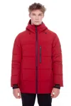 Alpine North Banff Men's Vegan Down (recycled) Mid-weight Quilted Puffer Jacket In Red