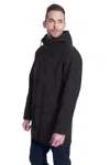 Alpine North Banks Men's Drawstring Raincoat, Black In Black