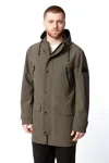 Alpine North Banks Men's Drawstring Raincoat In Green