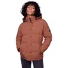 Alpine North Forillon Women's Vegan Down (recycled) Short Quilted Puffer Jacket In Maple