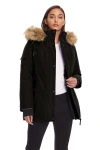Alpine North Glacier Women's Vegan Down (recycled) Parka In Black