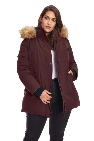 Alpine North Glacier Plus Women's Vegan Down (recycled) Parka (plus Size) In Brown
