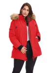 Alpine North Glacier Plus Women's Vegan Down (recycled) Parka (plus Size) In Orange