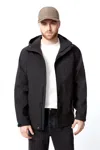Alpine North Hudson Men's Rain Jacket, Black In Black