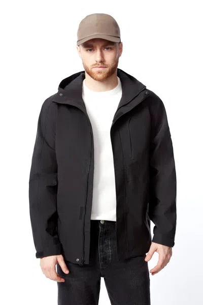 Alpine North Hudson Men's Rain Jacket, Black