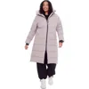 Alpine North Plus Size Kluane Ultra Long Winter Parka Coat In Light Taupe