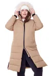 Alpine North Kluane Plus Women's Vegan Down (recycled) Ultra Long Length Parka (plus Size) In Beige