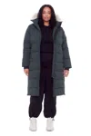 Alpine North Kluane Plus Women's Vegan Down (recycled) Ultra Long Length Parka (plus Size) In Green