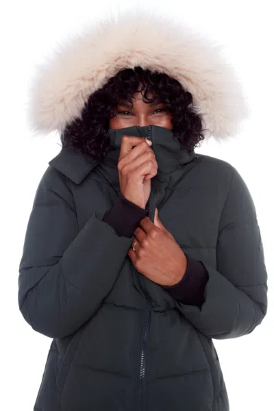 Alpine North Kluane Women's Vegan Down (recycled) Ultra Long Length Parka In Green