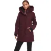 Alpine North Kootney Women's Vegan Down (recycled) Mid-length Parka In Grape