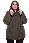 Alpine North Kootney Plus Women's Vegan Down (recycled) Mid-length Parka (plus Size) In Green