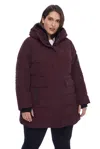 Alpine North Kootney Plus Women's Vegan Down (recycled) Mid-length Parka (plus Size) In Grape