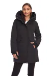 Alpine North Kootney Women's Vegan Down (recycled) Mid-length Parka In Black