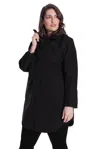 Alpine North Kusawa Plus Women's Drawstring Raincoat, Black (plus Size) In Black