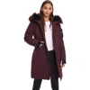 Alpine North Women's Laurentian | Long Parka Winter With Faux Fur Hood In Grape