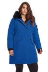 Alpine North Laurentian Plus Women's Vegan Down (recycled) Long Parka (plus Size) In Blue