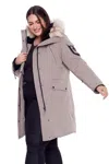 Alpine North Laurentian Plus Women's Vegan Down (recycled) Long Parka (plus Size) In Grey