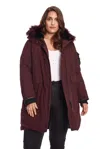 Alpine North Laurentian Plus Women's Vegan Down (recycled) Long Parka (plus Size) In Red