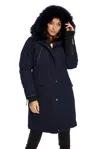 Alpine North Laurentian Women's Vegan Down (recycled) Long Parka In Blue