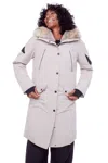 Alpine North Laurentian Women's Vegan Down (recycled) Long Parka In Grey
