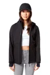 Alpine North Mackenzie Women's Fleece Lined Softshell Windbreaker, Black In Black
