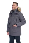 Alpine North Men's Vegan Down Parka In Grey