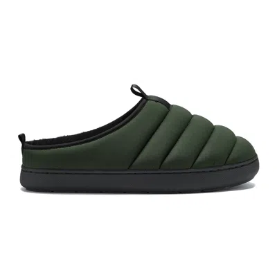 Alpine North Seaton Insulated Puffer Slippers, Dark Green