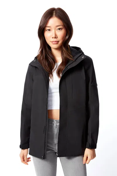 Alpine North Tahsis Women's Waterproof Rain Jacket, Black