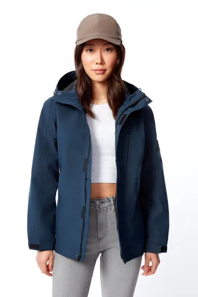 Alpine North Tahsis Women's Waterproof Rain Jacket, Navy In Blue