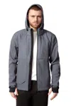 Alpine North Tofino Men's Fleece Lined Softshell Windbreaker, Dark Grey In Gray