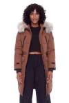 Alpine North Ukon Women's Vegan Down (recycled) Drawstring Parka In Maple