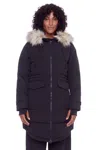 Alpine North Ukon Women's Vegan Down (recycled) Drawstring Parka In Black